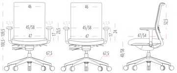 Medidas de la silla Stay de Actiu