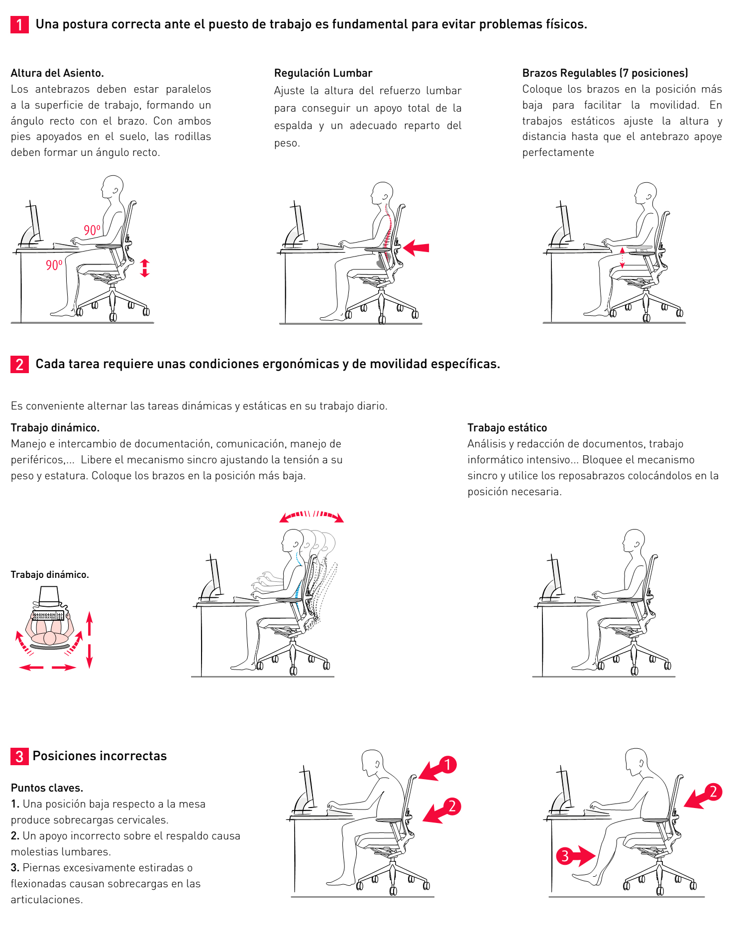 Ergonomía de la silla TNK Flex de Actiu