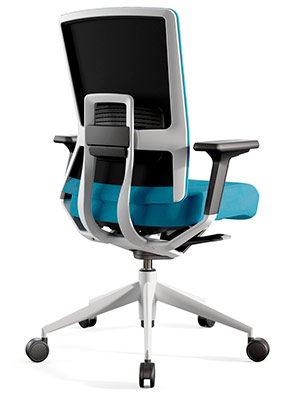 Silla de oficina ergonómica con asiento y respaldo tapizados en varios colores TNK Flex Actiu