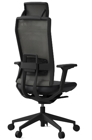 Silla de oficina ergonómica con asiento y cómodo respaldo de malla adaptable y transpirable TNK Flex Actiu