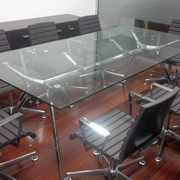 Silla Top de Dile Office negra para mesa de cristal