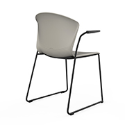 Silla de oficina apilable en gris