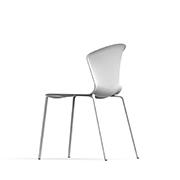 Silla de oficina apilable en blanco