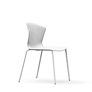 Silla de oficina apilable en blanco