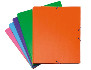 Carpeta clasificadora con cierre de gomas forrada con plástico de polipropileno PP colors de Grafoplas
