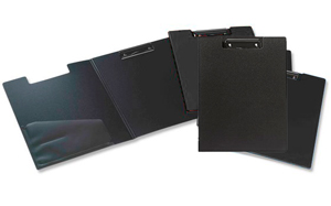 Carpeta negra con miniclip portanotas Pardo 213101