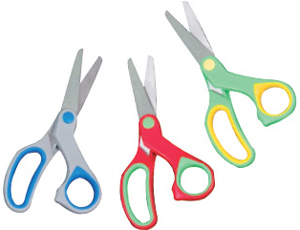Tijeras para uso escolar con mango suave