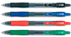Bolígrafo con tinta de gel Pilot G-2 caja de 12 en azul, rojo, negro y verde