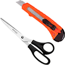 Herramientas de corte: tijeras, cuchillas y cutter