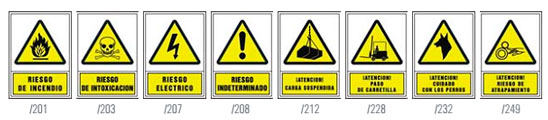 Señales de peligro normalizadas