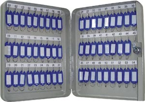 KeyTronic 20 Caja fuerte mural armario de llaves para 20 llaves con cierre  de código + 2 llaves caja para llaves de acero