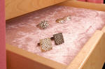 Caja fuerte de seguridad de lujo con interior de rosa terciopelo para joyas Exclusive Line