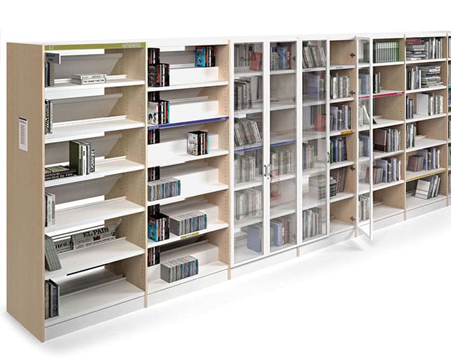 Estantería alta para bibliotecas por módulos