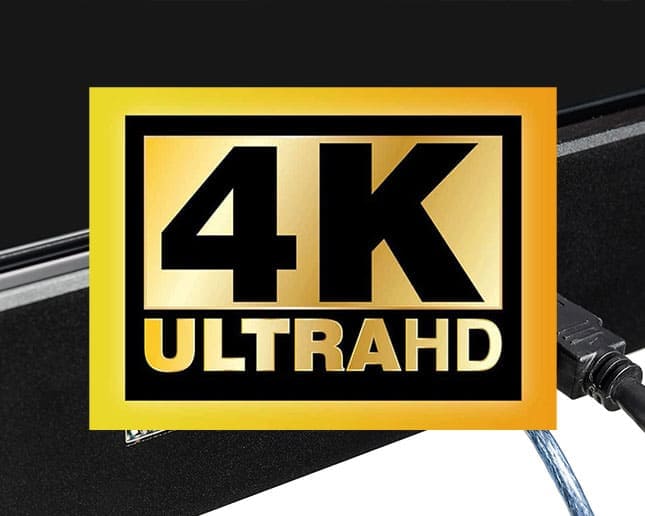 Símbolo 4K ULTRAHD con conexión HDMI