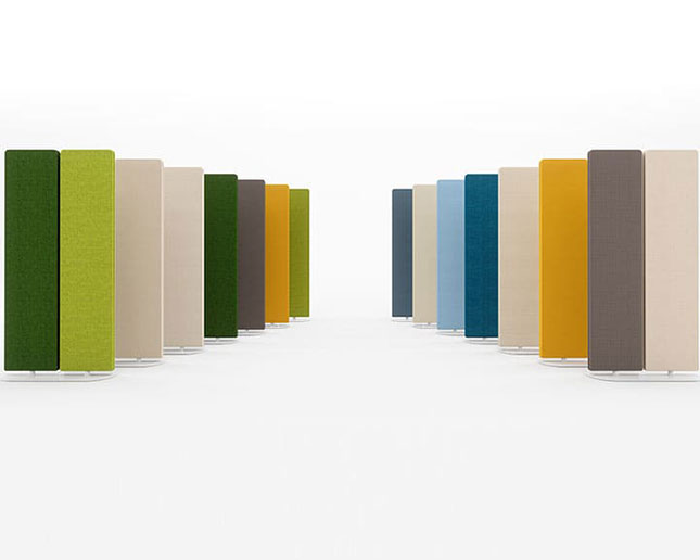 Divisoria 360 en diferentes tapizados de colores