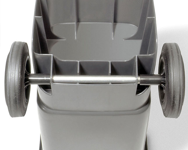 Vista del contenedor bocabajo