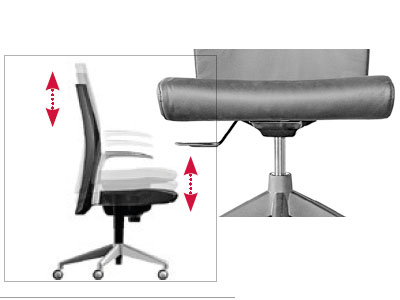 Regulable mediante pistón de gas