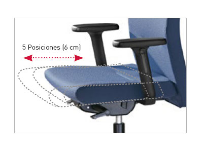Asiento azul del sillón Kados