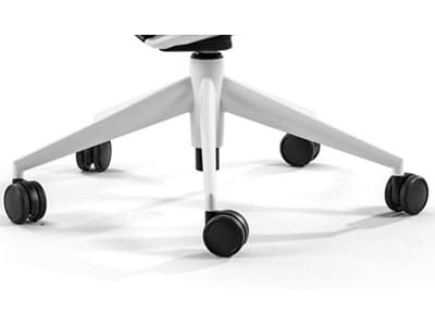 Base de aluminio blanco en la silla A+S Work