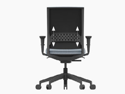 Refuerzo lumbar ajustable en la silla Stay