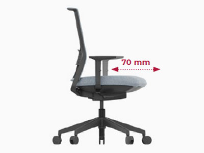 Asiento regulable de la silla Stay