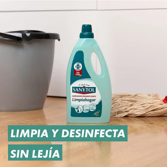 Elimina el 99,9 % de gérmenes sin lejía. Limpieza profunda sin olores agresivos ni riesgos para textiles o superficies.  