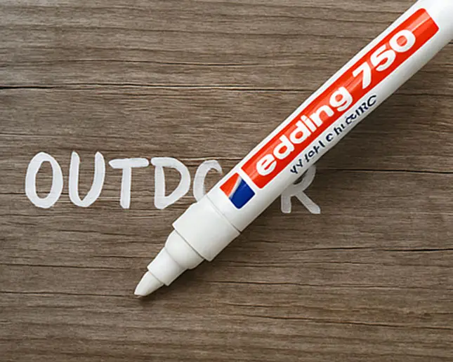 La tinta del Edding 750 es permanente y altamente resistente al agua, la fricción, la luz solar y el paso del tiempo. Esto garantiza una marcación fiable tanto en interiores como en exteriores, sin perder intensidad. Funciona perfectamente sobre materiales como caucho, vidrio o metales expuestos a la intemperie.