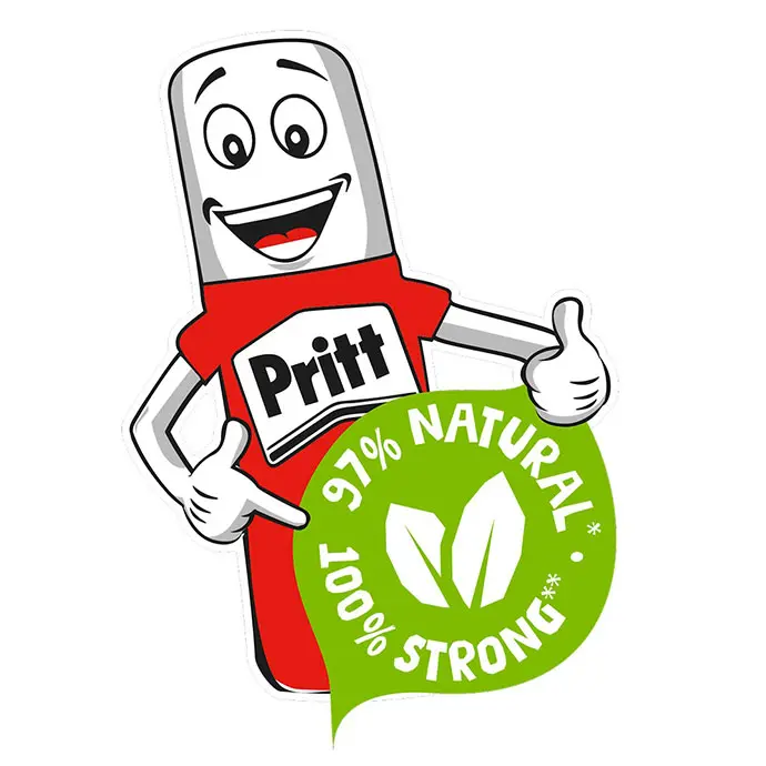  Pritt 20 g aplicando adhesivo natural y resistente sin arrugar el papel