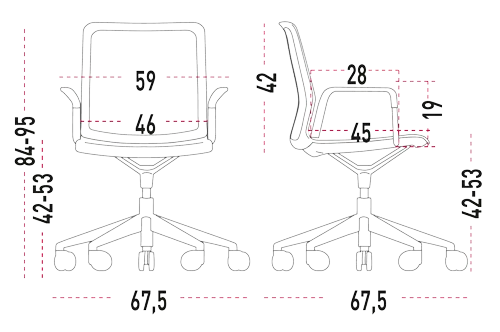Medidas de la silla Urban Plus 30