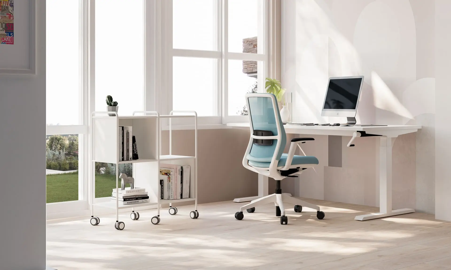 Oficina de teletrabajo en casa