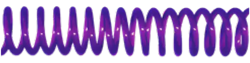 Espiral púrpura neón traslúcido