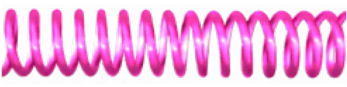 Espiral rosa fucsia neón traslúcido