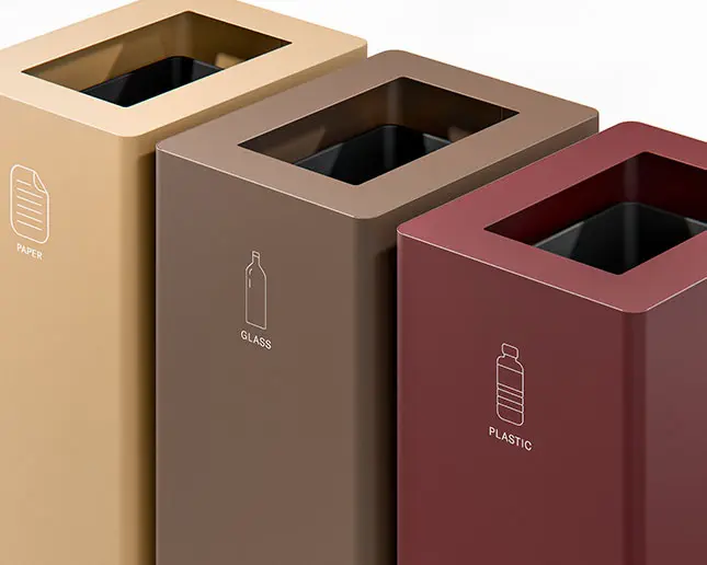 Vinilos en papeleras de reciclaje