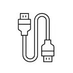 Pictograma cables para papelera de reciclaje