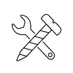 Pictograma metal para papelera de reciclaje