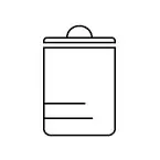 Pictograma bidón de basura para papelera de reciclaje