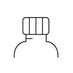 Pictograma tapón de botella para papelera de reciclaje