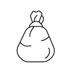 Pictograma bolsa de basura para papelera de reciclaje