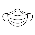 Pictograma mascarilla para papelera de reciclaje