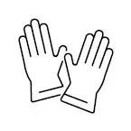 Pictograma guantes para papelera de reciclaje