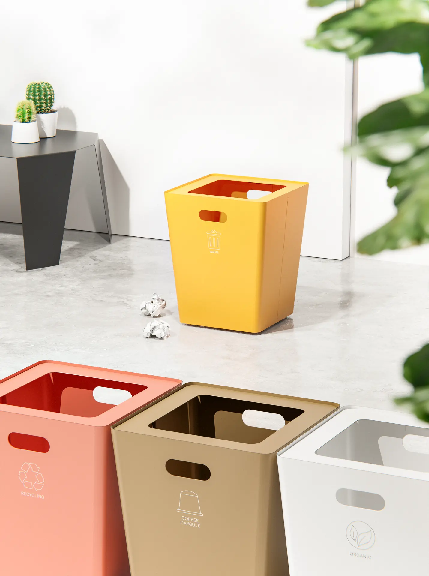 Papelera de reciclaje Winterthur en oficina