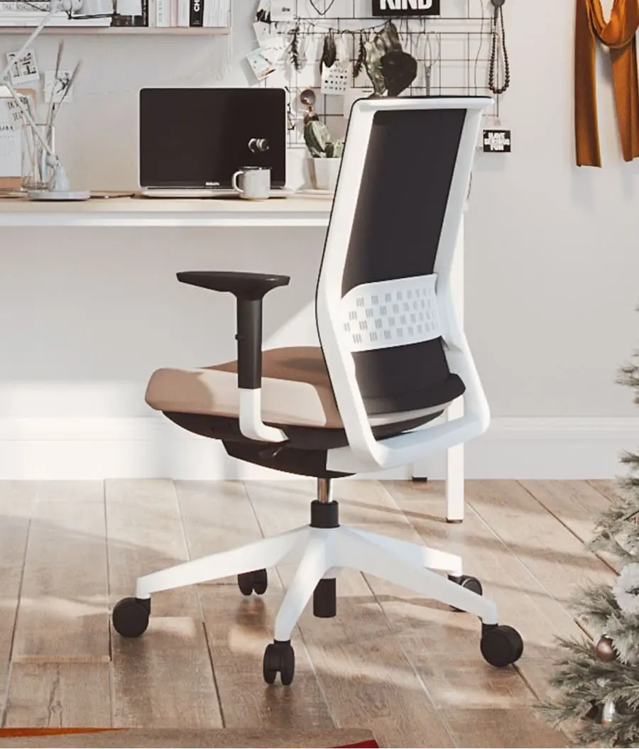 Silla Stay blanca y beige