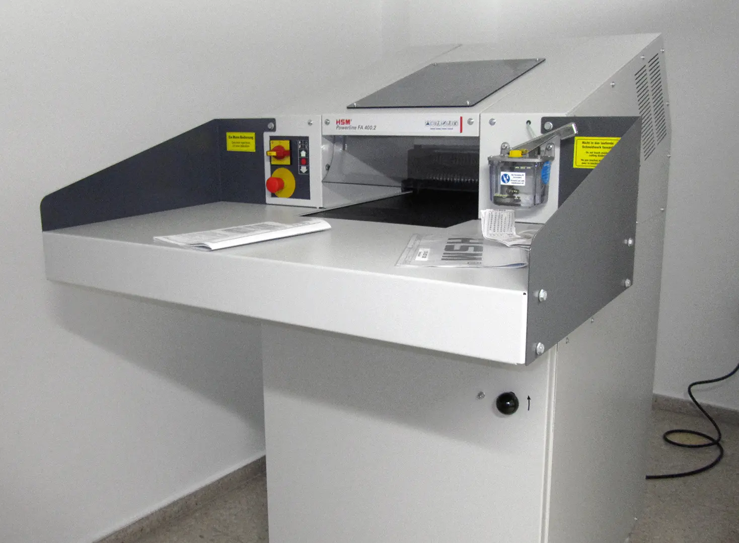 Destructora HSM Powerline FA400.2 instalada por Asturalba