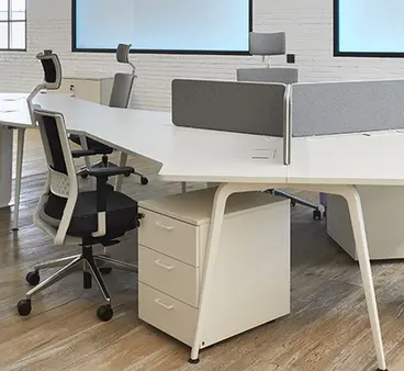 Cajoneras auxiliares para oficina, en metal o madera para optimizar el archivo personal de material y documentos bajo la mesa o junto al puesto de trabajo