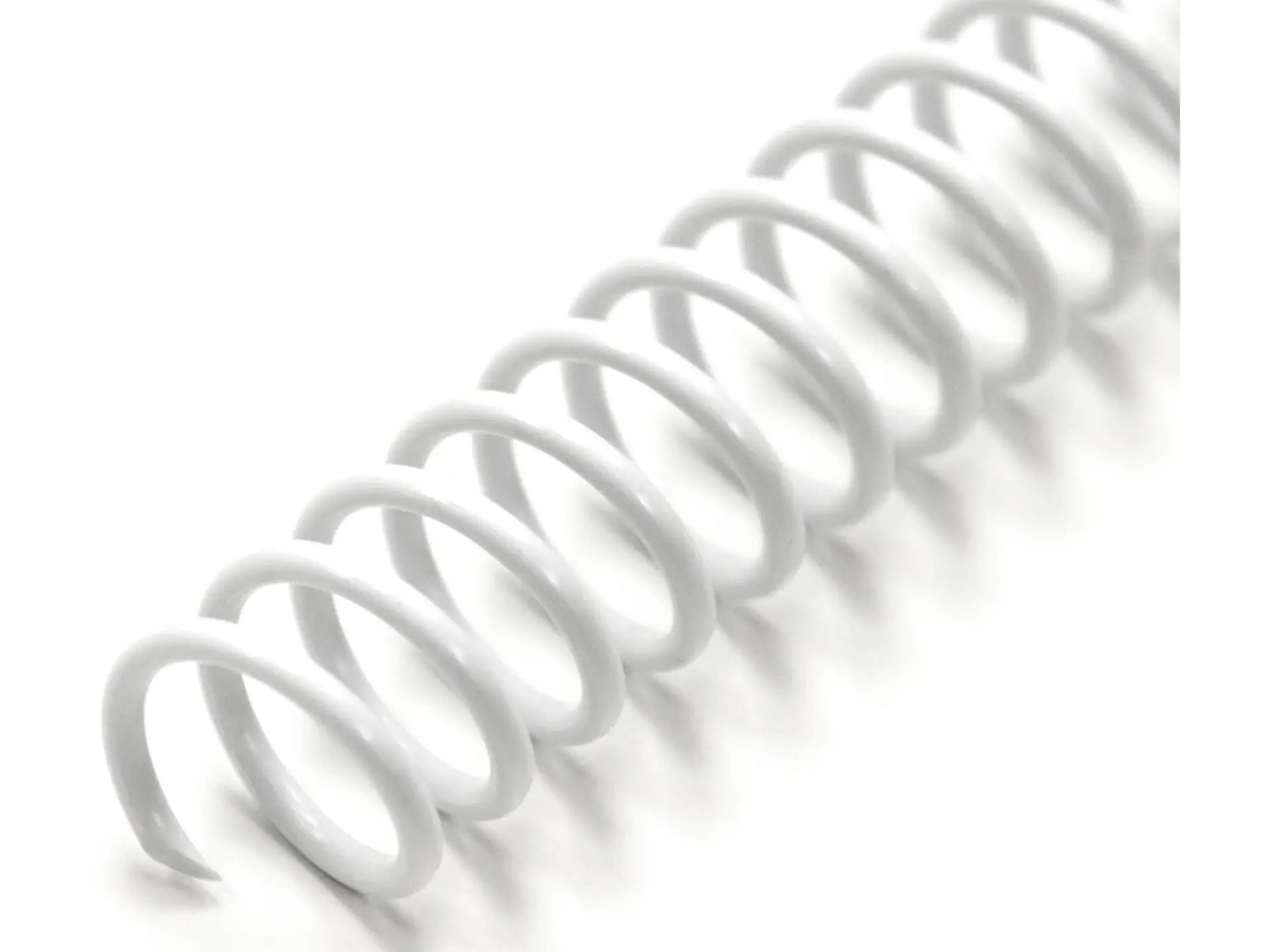 Espirales de plástico blanco para encuadernar