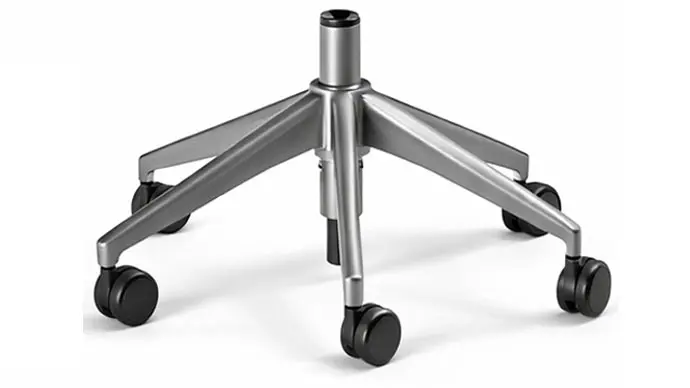 Base giratorio con ruedas de aluminio titanio