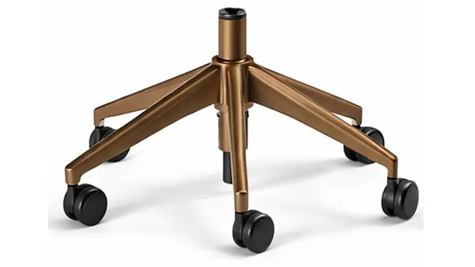 Base giratorio con ruedas de aluminio bronce