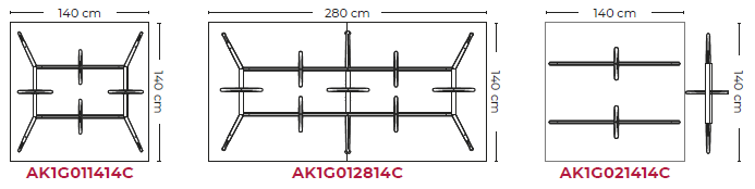Mesas de reunión · Ancho 140 cm