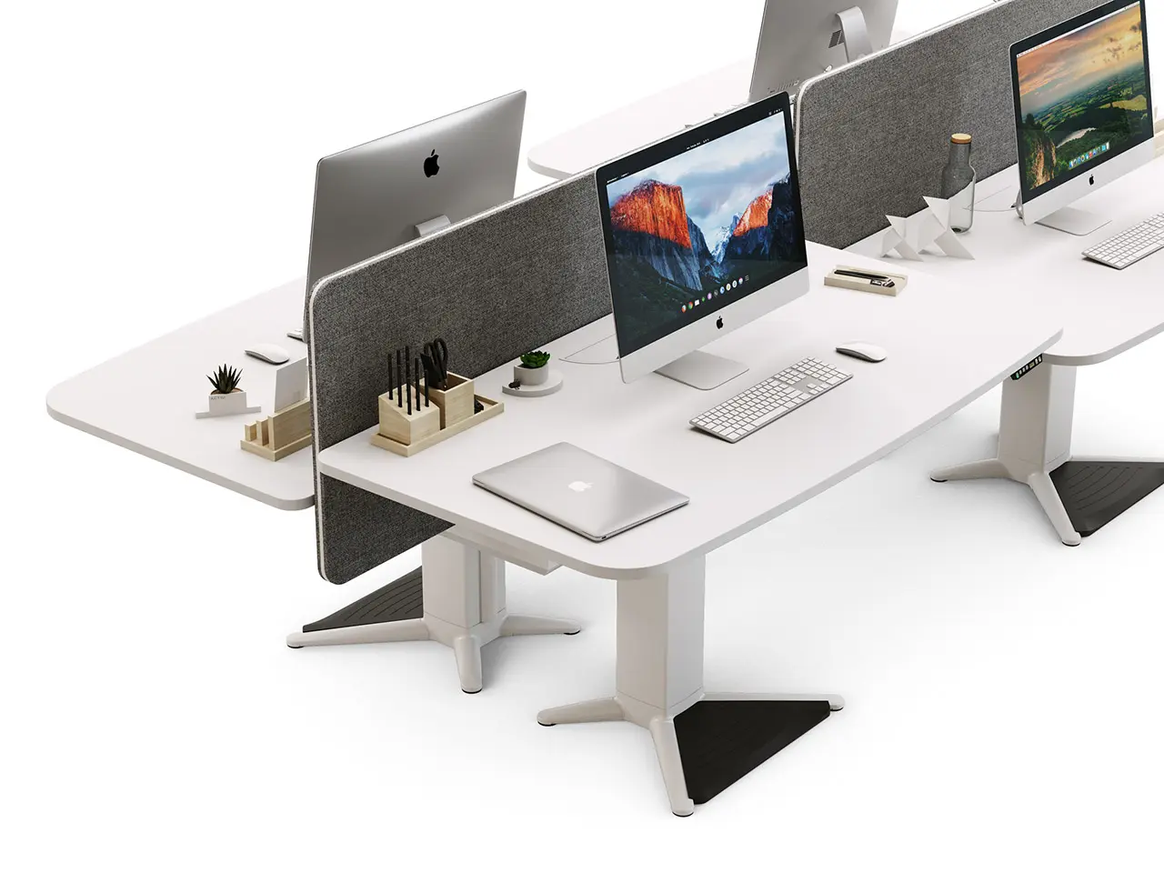 Mesa oficina Power 100 con cableado oculto