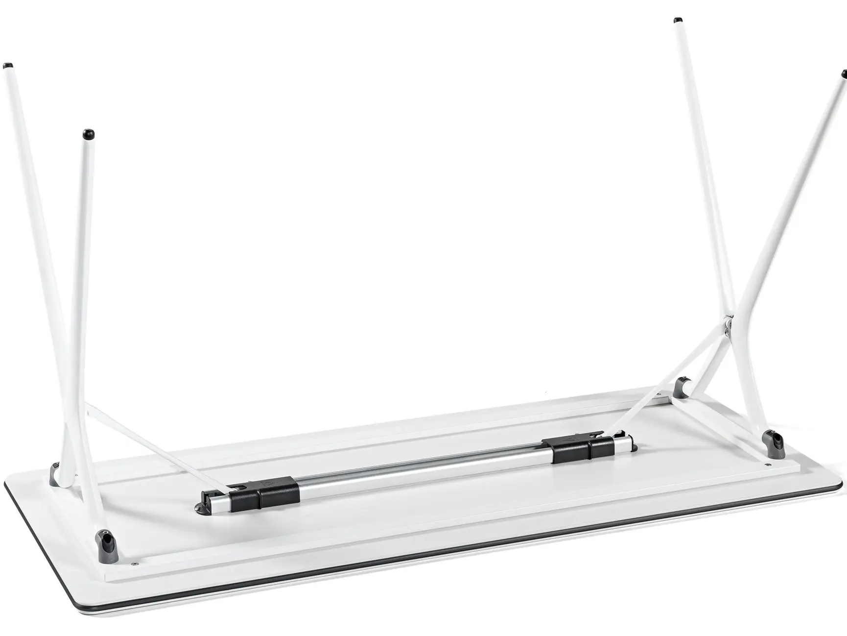 detalle sistema anclaje bloqueo mesa plegable Plek Actiu